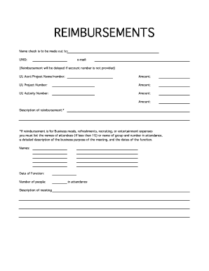Reimbursement Request Form