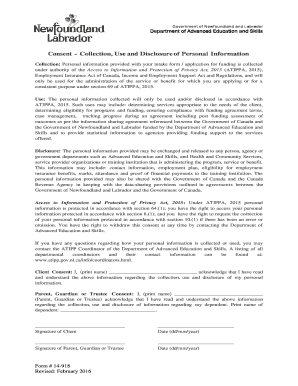 Consent Form for Personal Information Collection