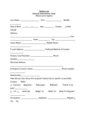 TRIPOLLAR General Information Form