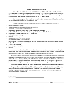 Consent for Dermal Filler Treatments