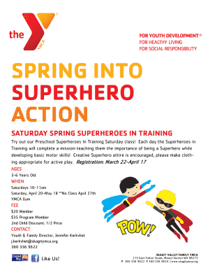 superhero action training poster