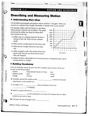 Physics Motion Review Worksheet