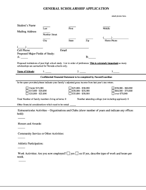 General Scholarship Application