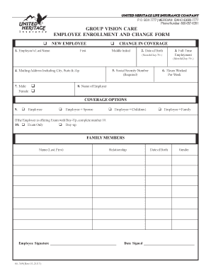 Group Vision Care Enrollment Form