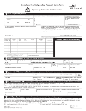 Canadian Dental and Health Spending Account Claim Form