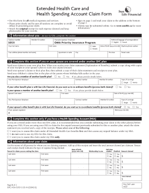 Extended Health Care and Health Spending Account Claim Form