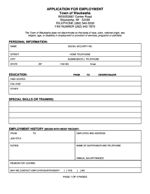 Application for Employment