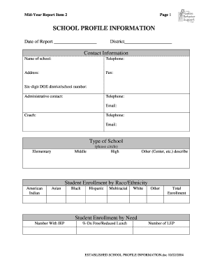 School Profile Information Form