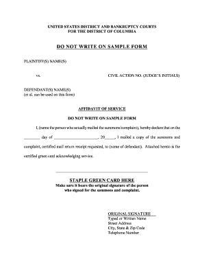 Affidavit of Service