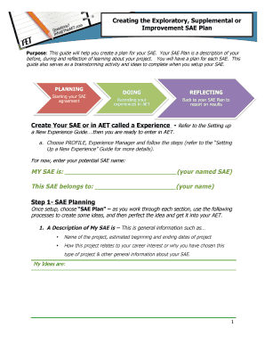 SAE Plan Guide