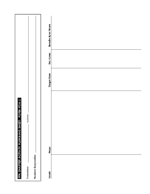 FFA Chapter Activity Planning Sheet