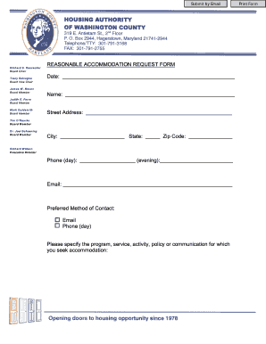 Reasonable Accommodation Request Form