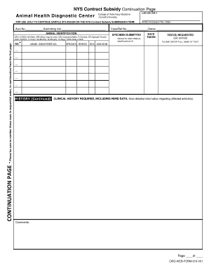 NYS Contract Subsidy Continuation Page