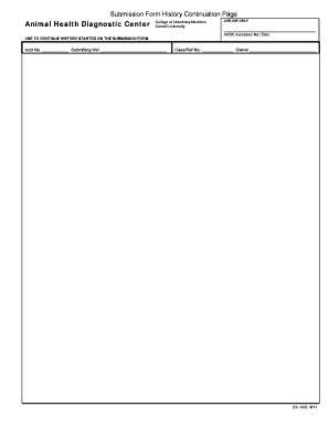 Animal Health Diagnostic Submission Form
