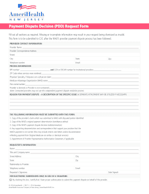 Payment Dispute Decision Request Form