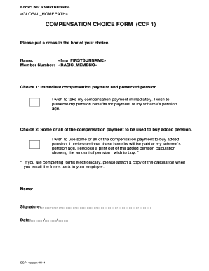 Compensation Choice Form