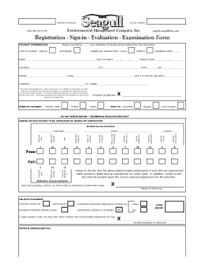 Environmental Management Training Registration Form