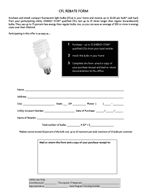 CFL Rebate Form