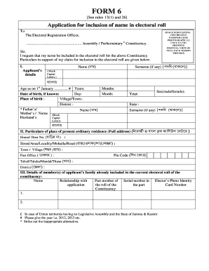 Indian Voter Registration Form 6