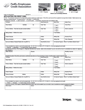 Credit Card Application Form