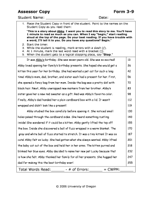 Assessor Copy Form 3-9