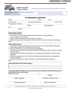 Liberty County Attendance Contract