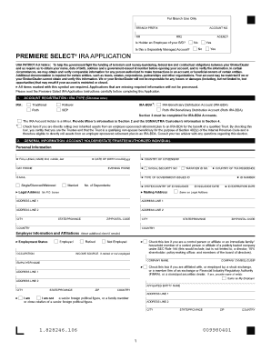 Premiere Select IRA Application
