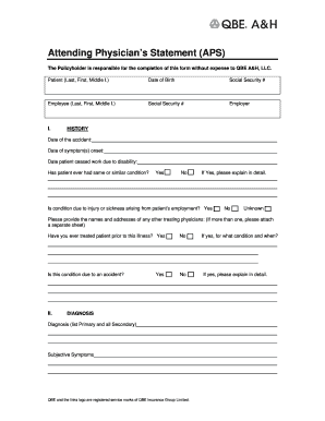 Attending Physician Statement Form