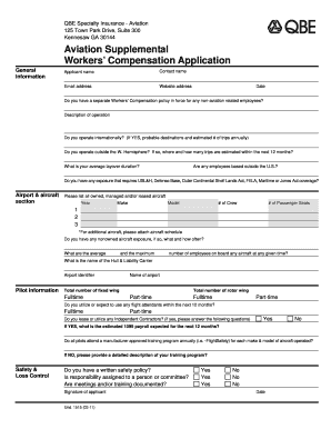 Aviation Workers’ Compensation Application