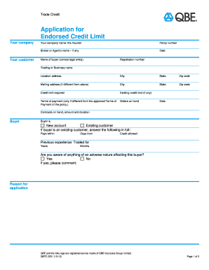Trade Credit Application Form