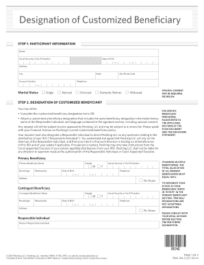 Designation of Customized Beneficiary Form