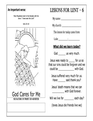 Lent Lesson for Children
