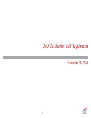 DoD Cardholder Self Registration Form