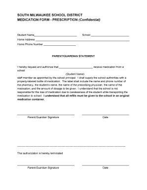 Fillable Online sdsm k12 wi SOUTH MILWAUKEE SCHOOL DISTRICT MEDICATION Fillable Online sdsm k12 wi SOUTH MILWAUKEE SCHOOL DISTRICT MEDICATION