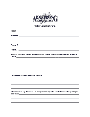 Title I Complaint Form