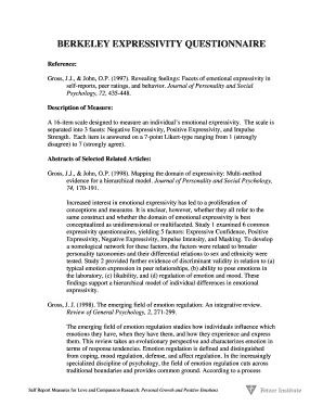 Berkeley Expressivity Questionnaire