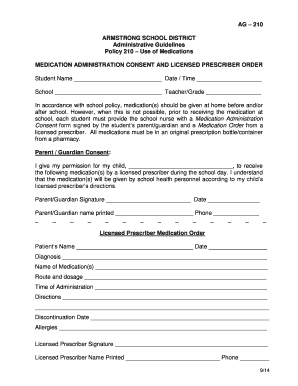 Medication Administration Consent Form