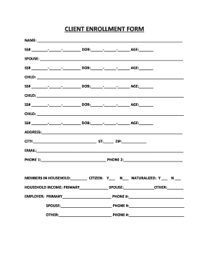 Client Enrollment Form
