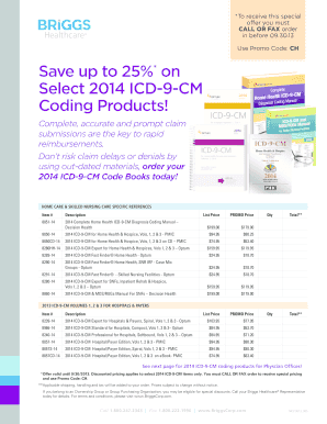 2014 ICD-9-CM Coding Products Order Form