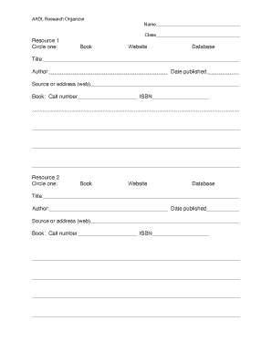 AADL Research Organizer
