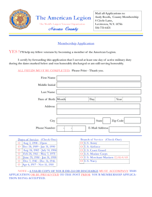 American Legion Membership Application