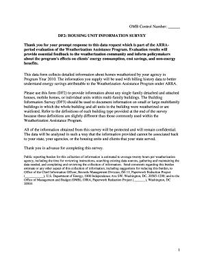 Housing Unit Information Survey