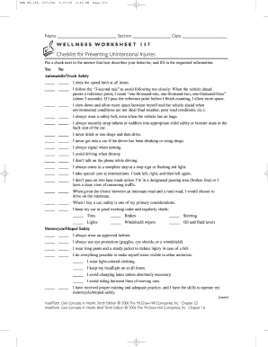 Wellness Worksheet 117