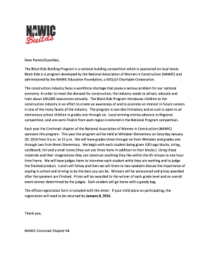 Block Kids Building Program Registration Form
