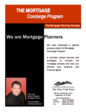 Mortgage Concierge Program Loan Application Form