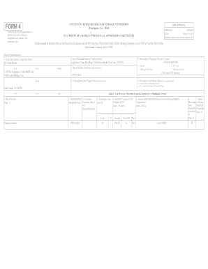 Form 4 Statement of Changes in Beneficial Ownership