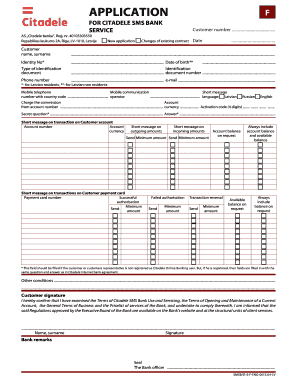 Citadele SMS Bank Service Application