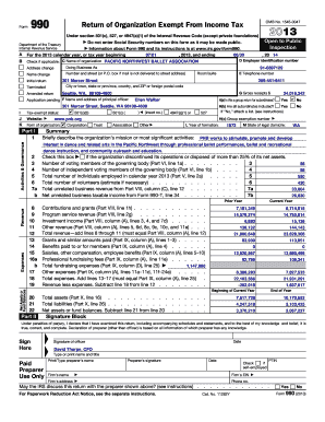 Form 990 Return of Organization Exempt From Income Tax