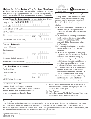 Medicare Part D Direct Claim Form