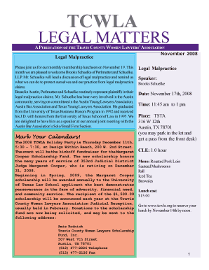 TCWLA LEGAL MATTERS - tcwla